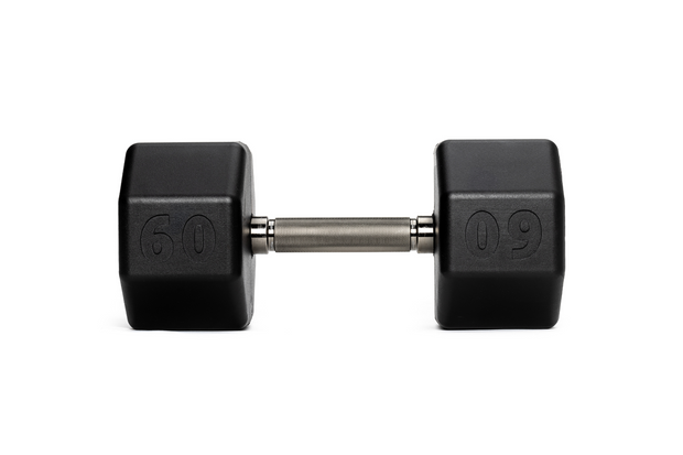 60 lb octo rubber dumbbell by Rage Fitness