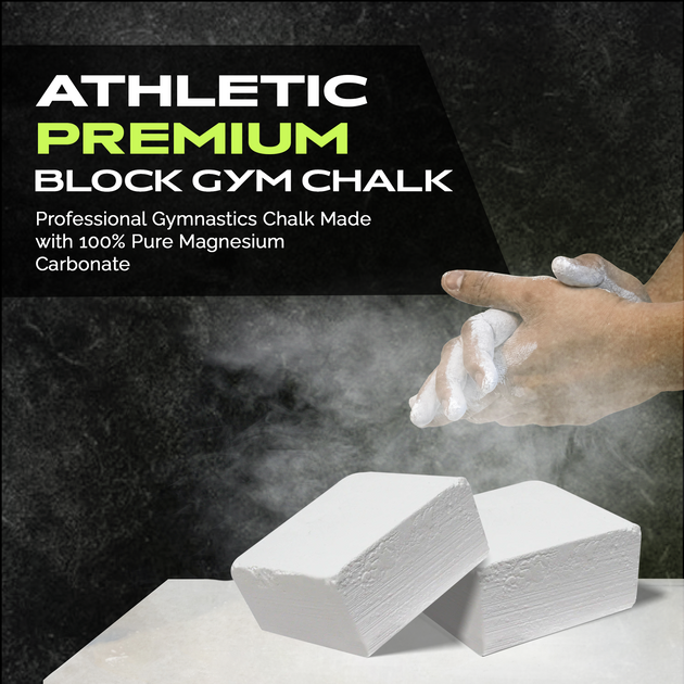 Rage Fitness – Premium Block Gym Chalk, 1lb, Consists of (8) 2 oz Blocks, Magnesium Carbonate, Gymnastics, Crossfit, Weightlifting, Rock Climbing