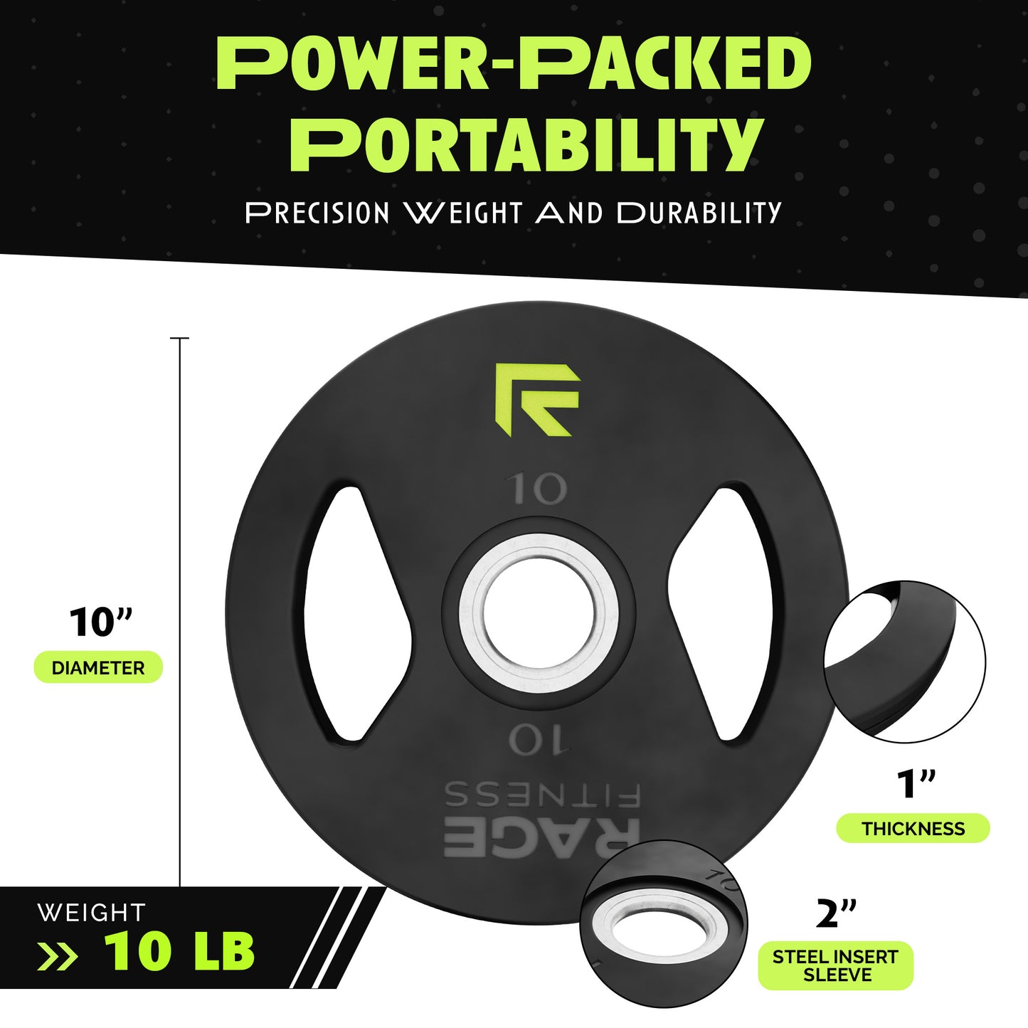 10 LB rubber coated plate