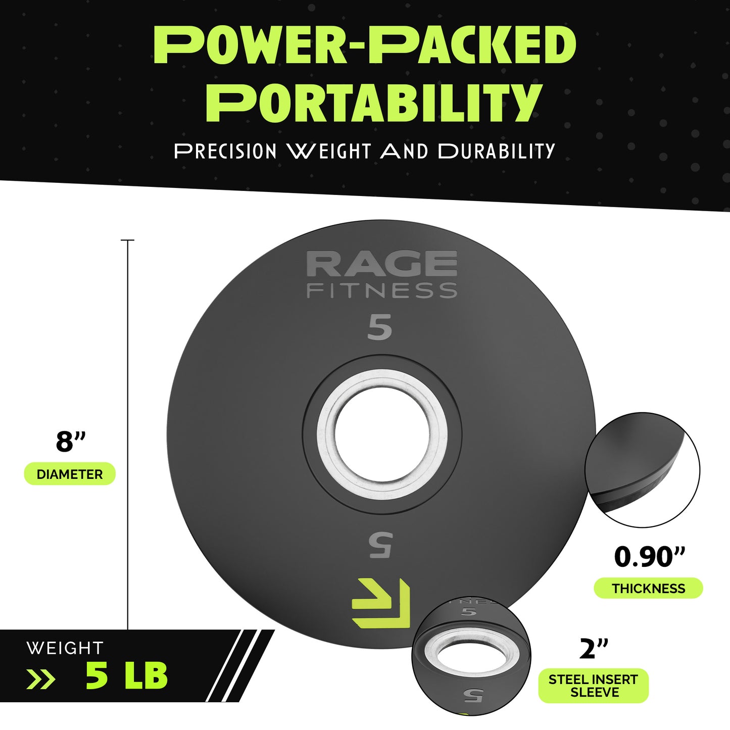 5 LB rubber coated plate