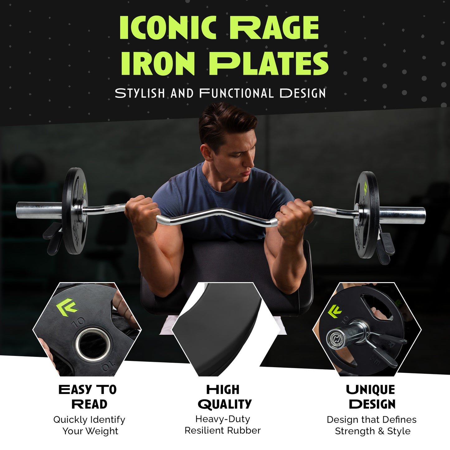 rubber coated plates