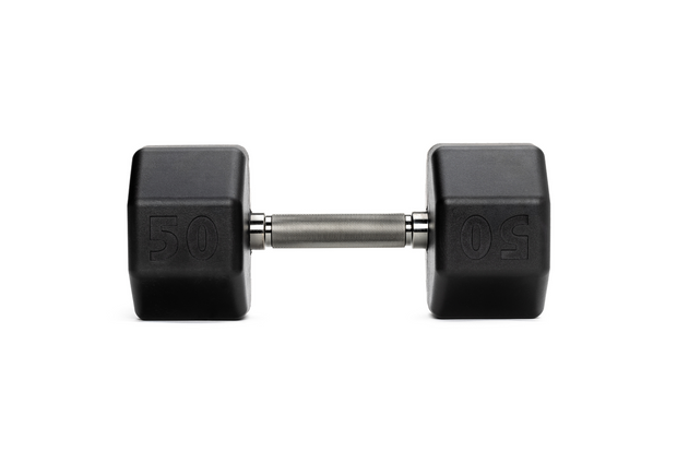 50 lb octo rubber dumbbell by Rage Fitness