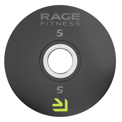 5 lb rubber coated plate front view