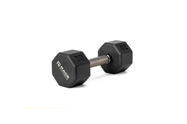 20 lb octo rubber dumbbell by Rage Fitness