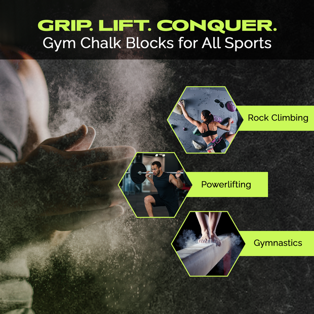 Gibson Athletic Premium Block Gym Chalk. Magnesium Carbonate – RAGE Fitness