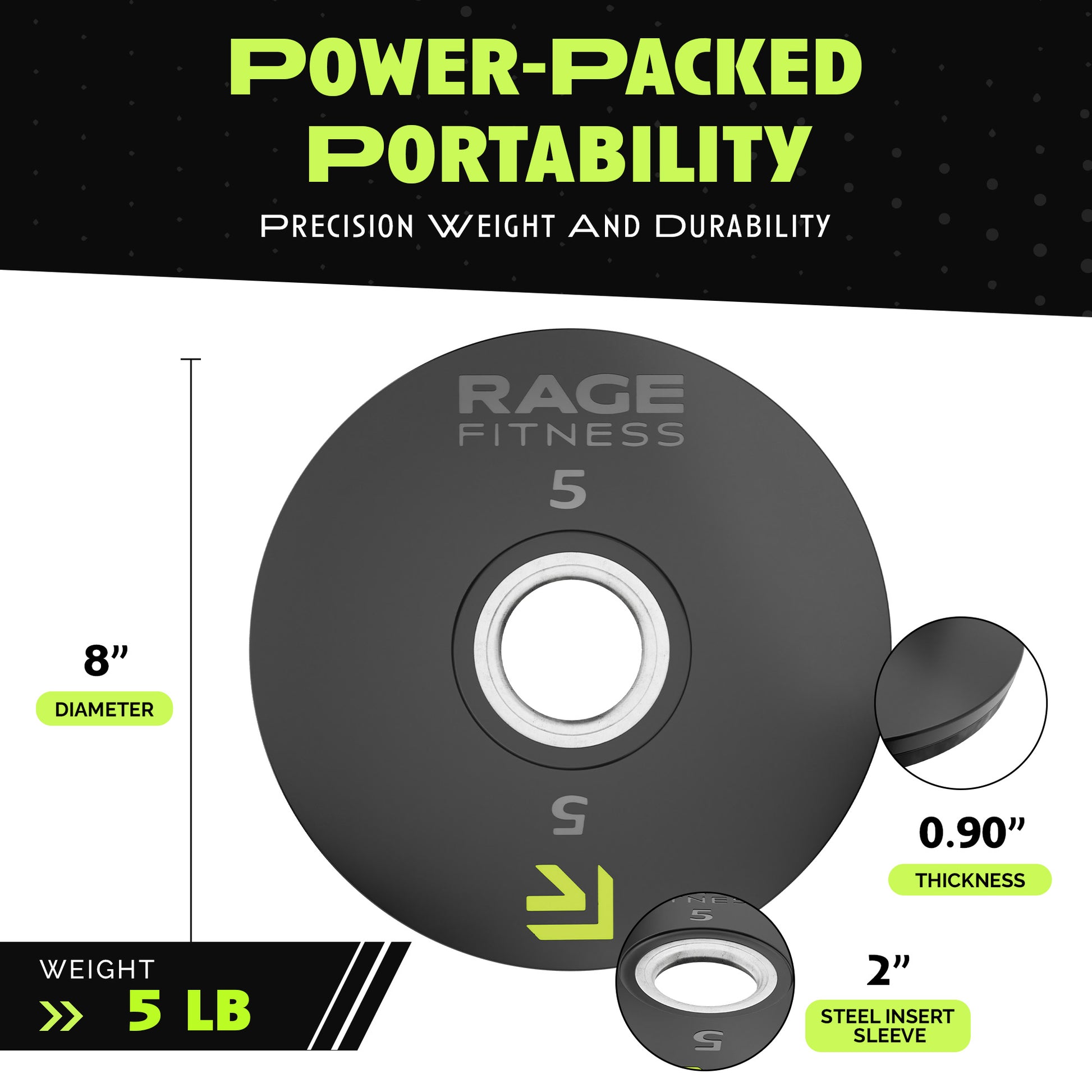 5 LB rubber coated plate