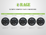 Olympic Bumpers - Black/White - RAGE Fitness