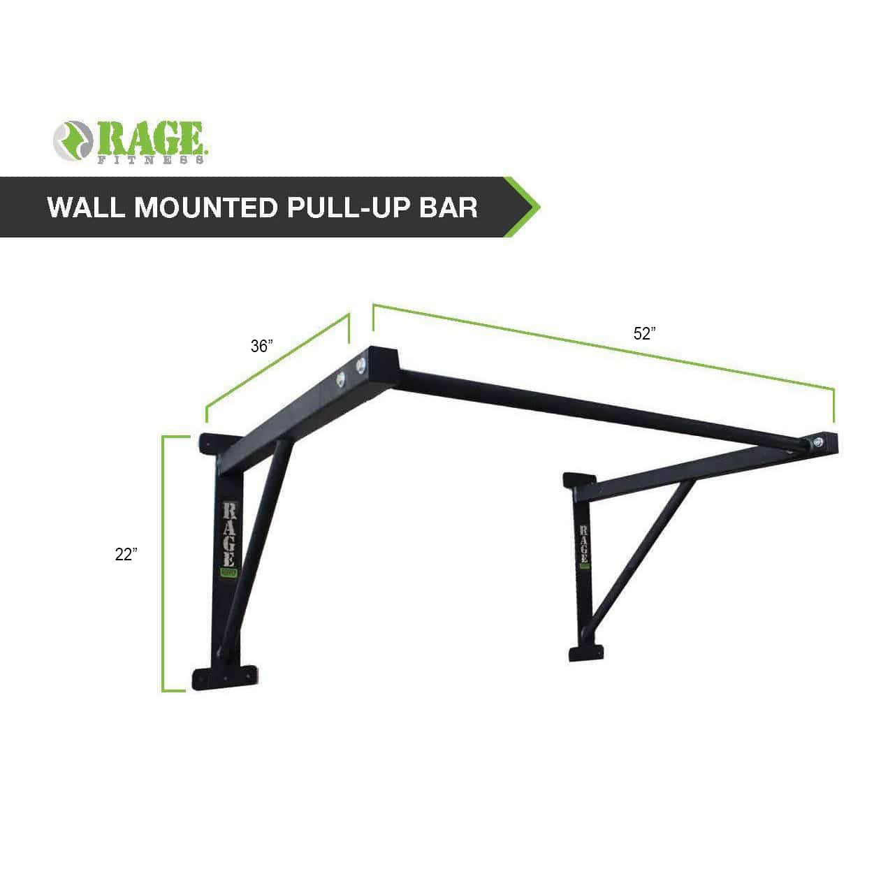 R2 Wall Mounted Pull Up Bar Shop Rage Fitness